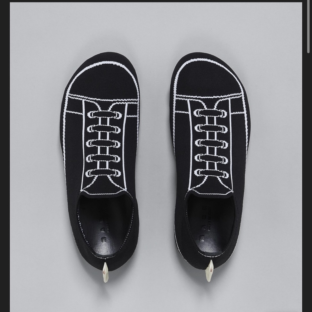 MARNI Intarsia Knit Printed Logo Sneakers Slip On Shoes EU 40 US Mens 7 Womens 9 - Picture 2 of 13